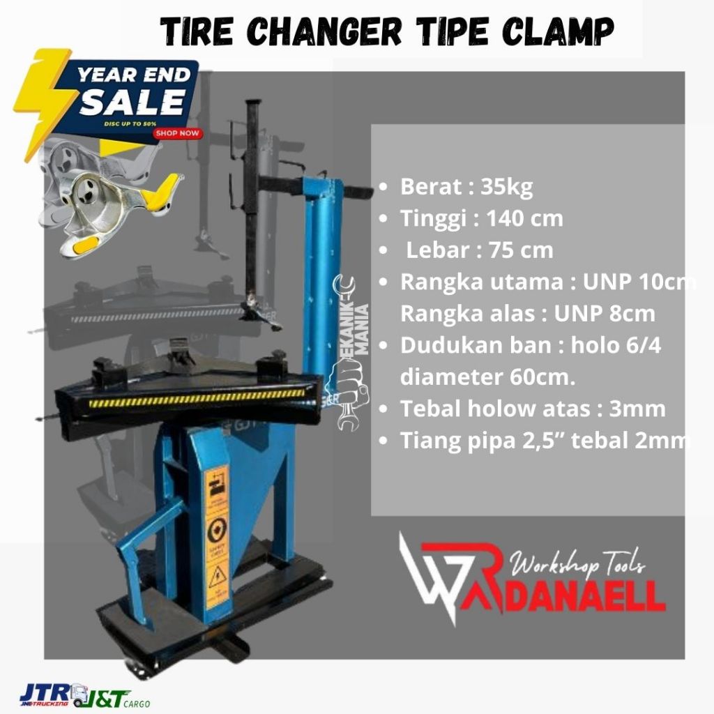 Alat Buka pasang ban motor dan mobil manual tyre changer