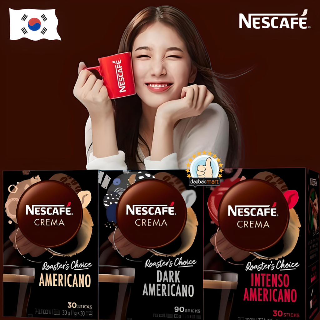 

[Ready Stock] Nescafe Crema Americano Stick Kopi Korea 1box Americano, Dark Americano, Intenso Americano