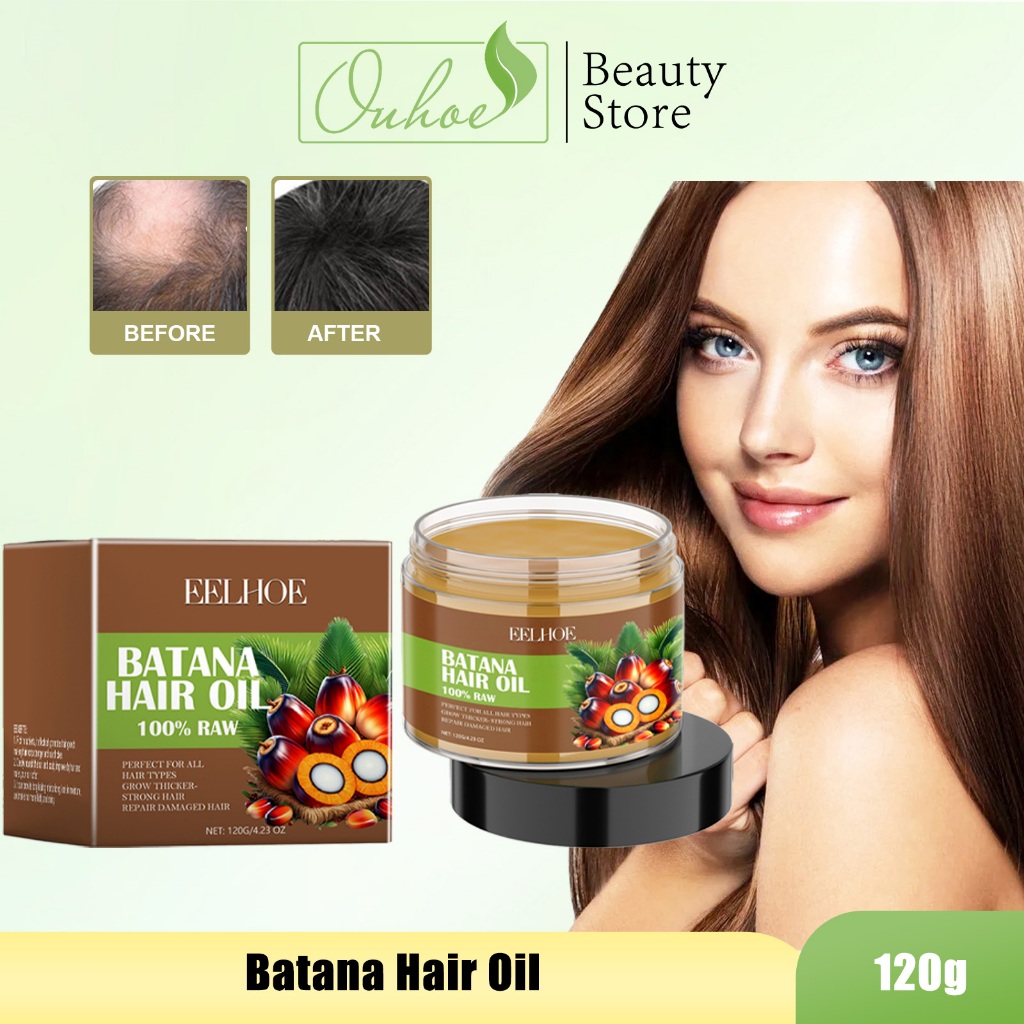 【100%ORI/READY STOCK】EELHOE Batana Hair Oil 120g Batana Hair Growth Oil Krim Perawatan Rambut Batana