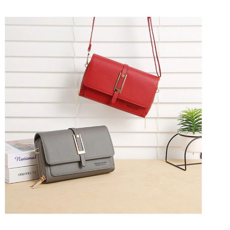 Kedaibutik Tas Selempang Wanita Terbaru 2024 / Tas Bahu Kekinian / Dompet HP / ORI FOREVER BETTER / 