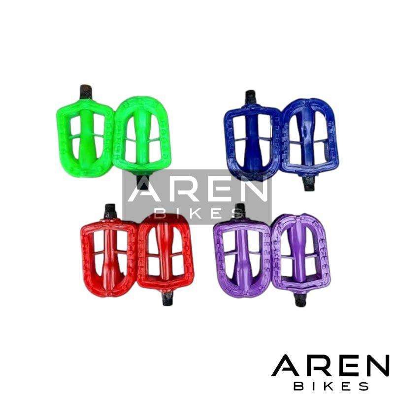 PEDAL SEPEDA ANAK 12 16 18 AS KECIL DAN BESAR BMX MINI SELI LIPAT WARNA MERAH BIRU HIJAU UNGU PLASTI