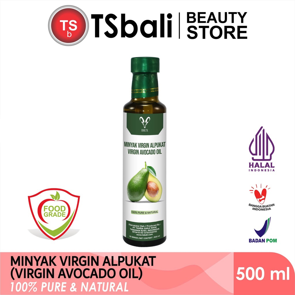 

Virgin Avocado Oil / Minyak Virgin Alpukat - Cold Pressed, Unrefined, Food Grade 100% Pure and Natural 500ml - IBEX