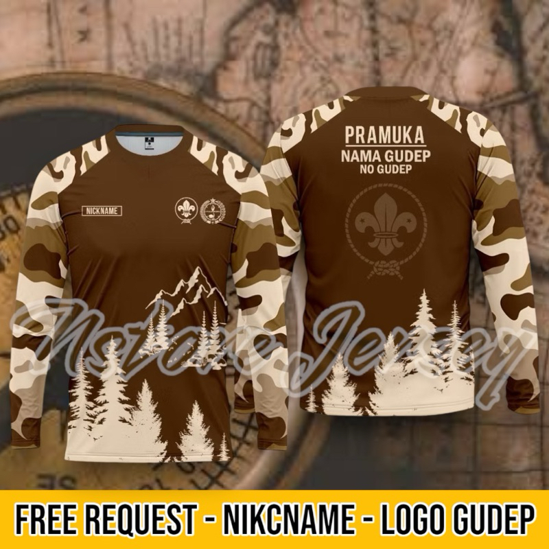 Jersey Kaos Camping Pramuka Free Request Nama & Gudeep