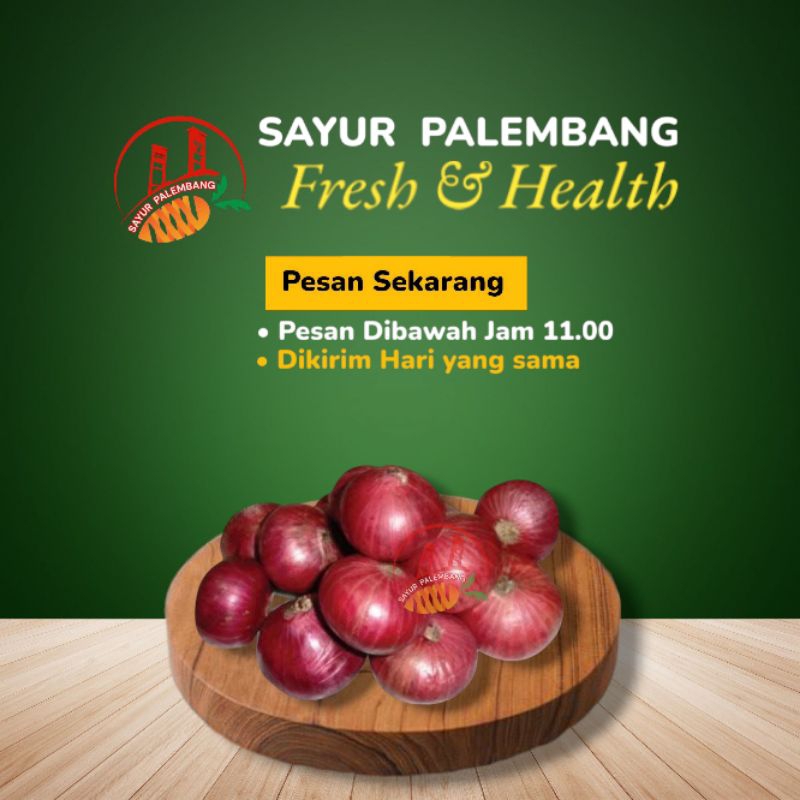 

Bawang Merah Birma Besar / Bawang Bombay Merah - Sayur Palembang