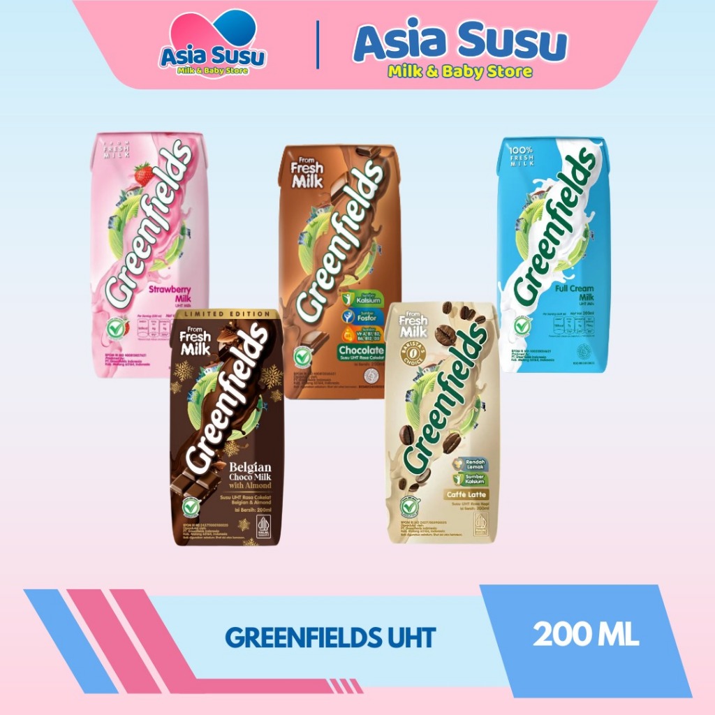

Greenfields Susu UHT 200 ml - 100% Fresh Milk dari Greenfields Farm