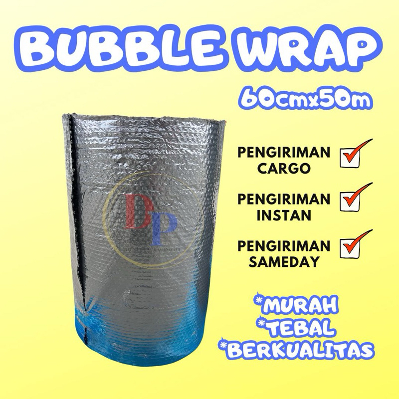 

IK6 Bubble Warp Hitam Plastik Packing Uk 60cm x 50m Waterproof