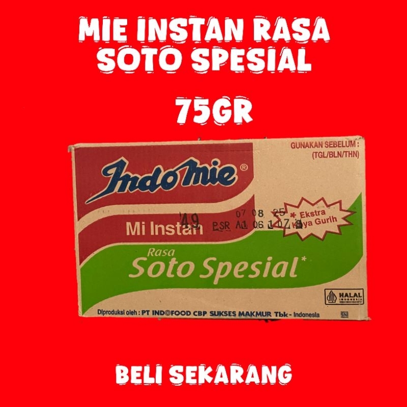 

Indomie Mi Instan Rasa Soto Spesial 75GR