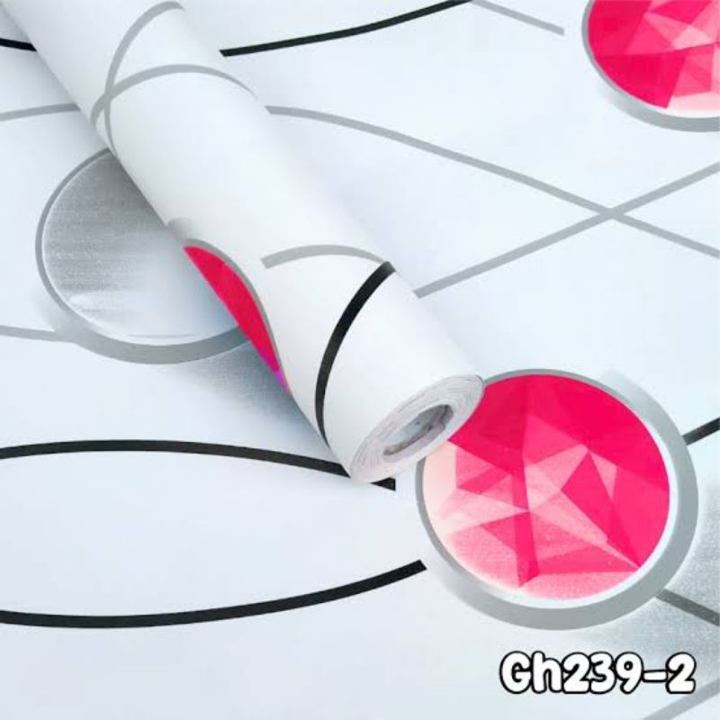 Wallpaper Stiker Dinding 3D Motif bunga Kristal 45cm x 8M Wallstiker Dinding Motif Dan Karakter GH23