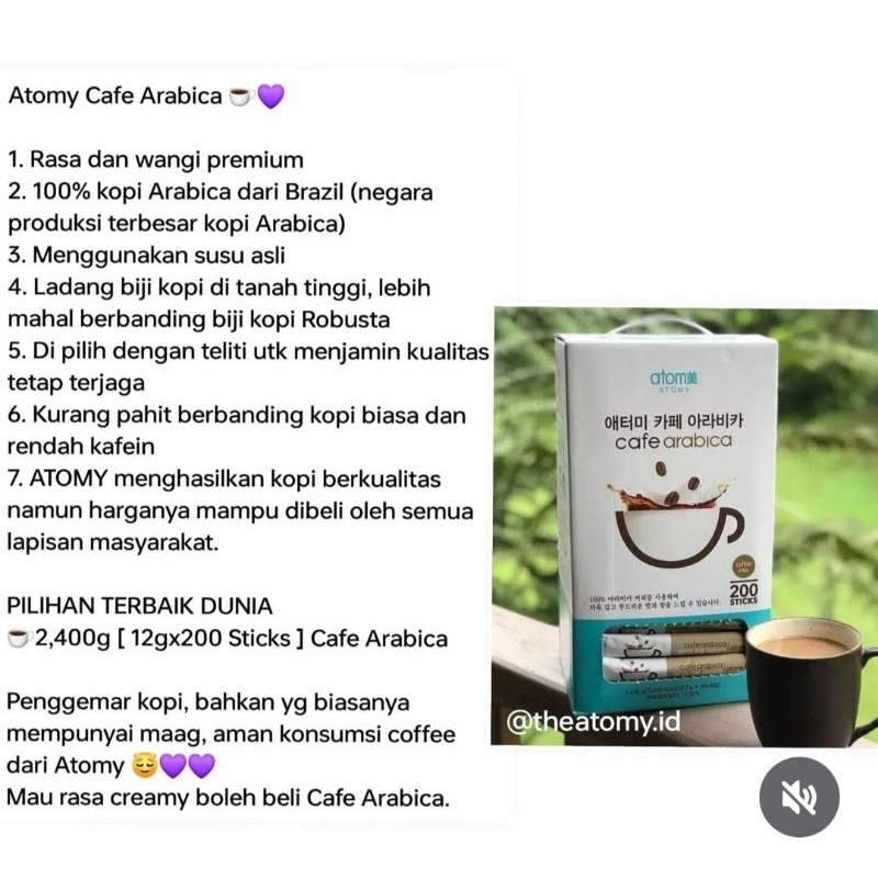 

Atomy Cafe Arabica Kopi Premium