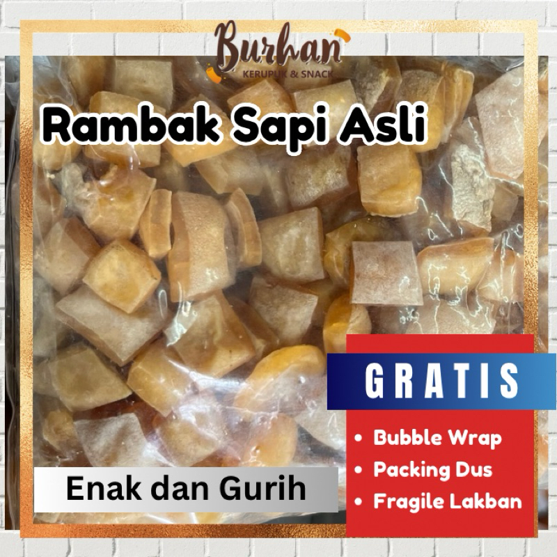 

Kerupuk Mentah Rambak Sapi Asli | Burhan Kerupuk & Snack Grosir Jember