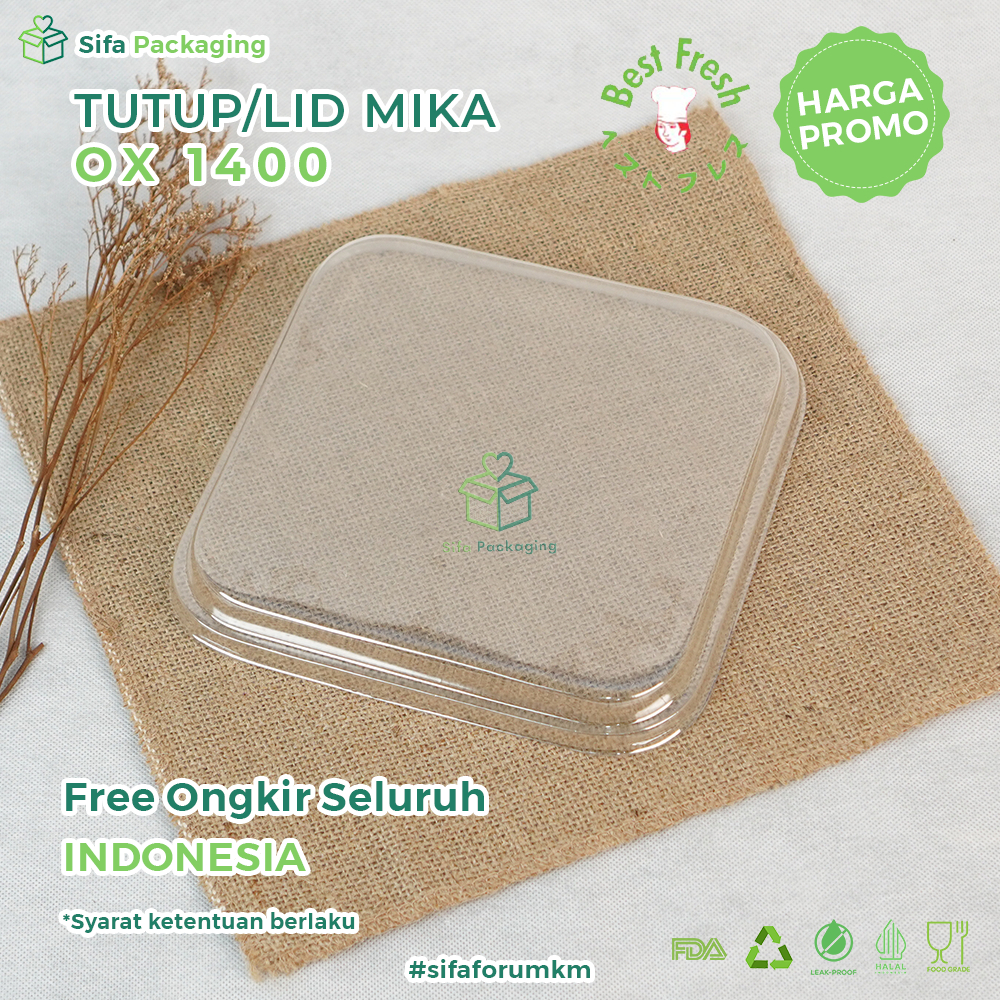 Tutup Mika Alumunium Foil Tray OX 1400 Lid Mika (Tutup Saja)