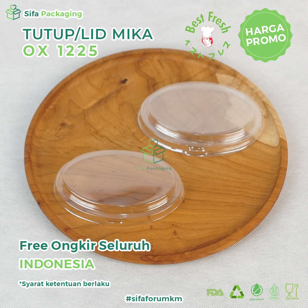 Tutup Mika Alumunium Foil Tray OX 1225 Lid Mika (Tutup Saja)