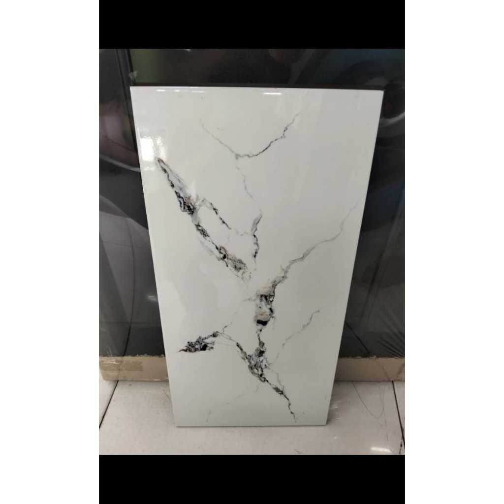 KERAMIK DINDING MOTIF MARMER UKURAN 30X60 | UNO ALVA WHITE 30X60 | DINDING KAMAR MANDI MINIMALIS