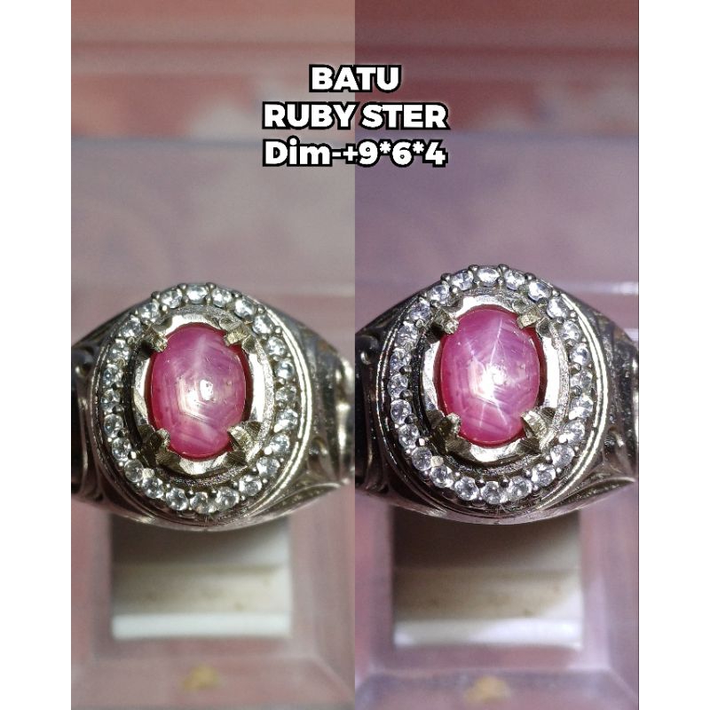 NATURAL BATU PERMATA RUBY STER TAJAM B32