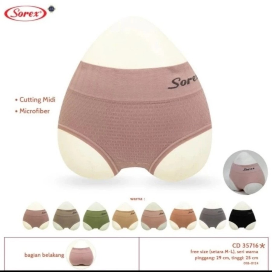 SOREX CELANA DALAM WANITA RAJUT MICROFIBER CD SEMI KORSET SOREX 35716