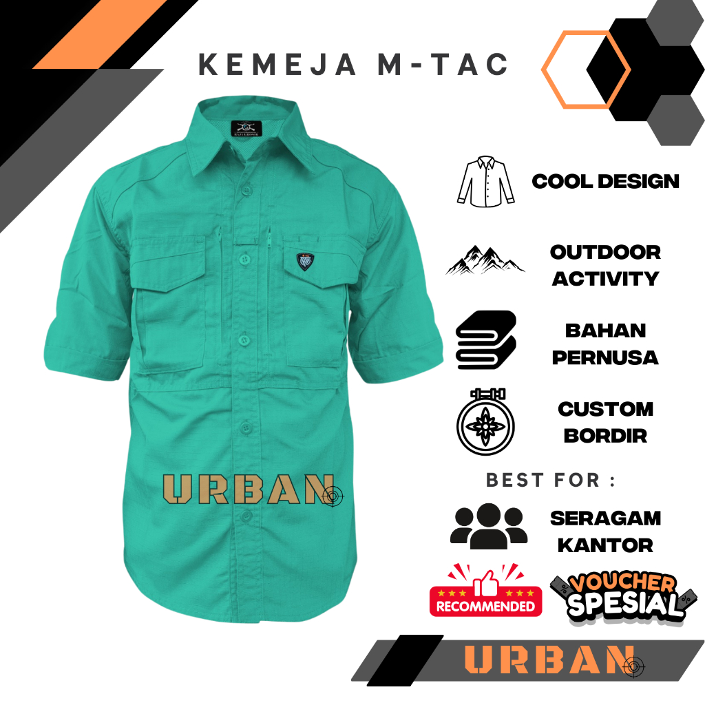 Kemeja Tactical M-TAC Pernusa Lengan Pendek Pria dan Wanita