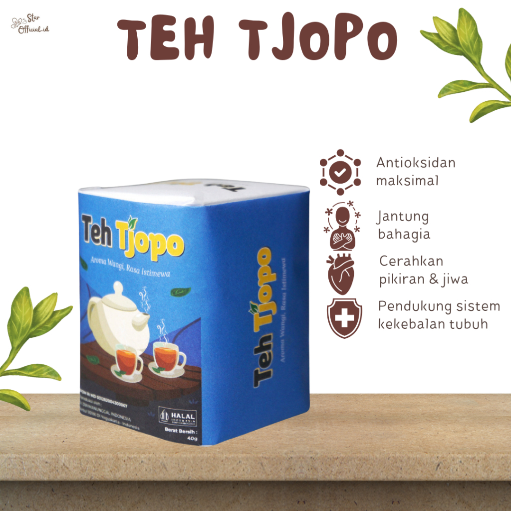 

TEH TJOPO TEH MELATI TUBRUK - TJOPO 40 GR 1 SLOP ISI 10 PCS