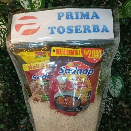 

Paket Sembako - Beras 1kg, Kecap, dan Menyedap Rasa - Rice, Food