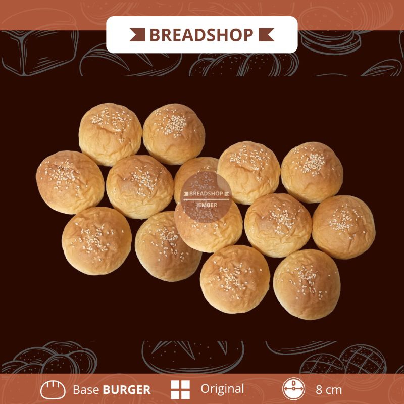 

BREADSHOP ROTI BURGER ORIGINAL 8CM ISI 10