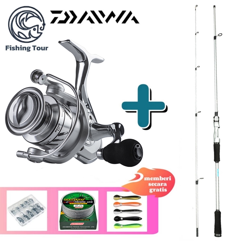 Set Joran Pancing DAIWA Set Ultralight Carbon Fiber Super Light Portable Telescopic Pole 1.65M-2.7M 