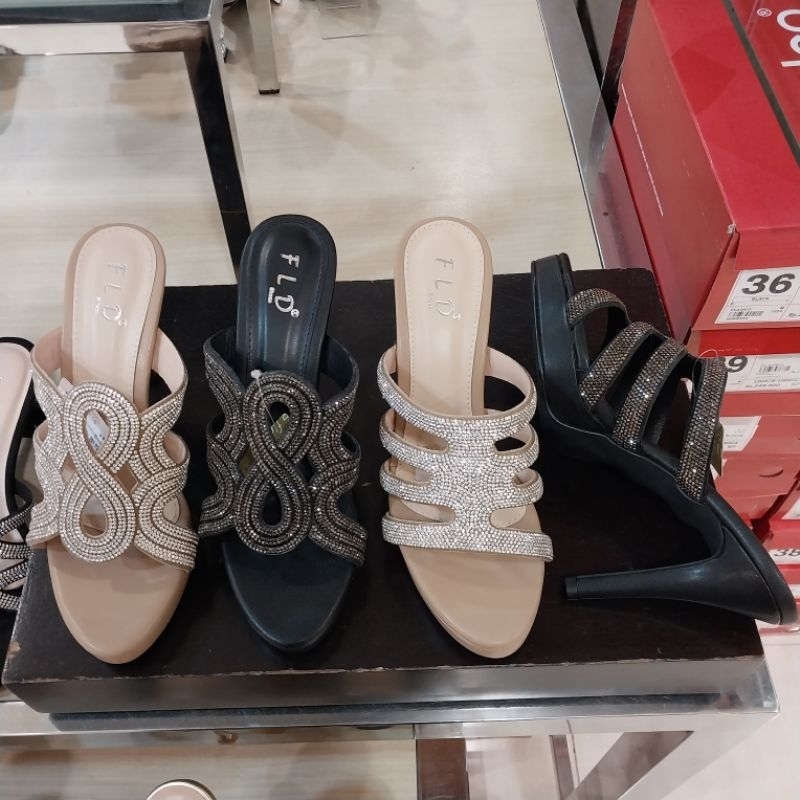 FLD sandal wanita pesta heels 10cm original