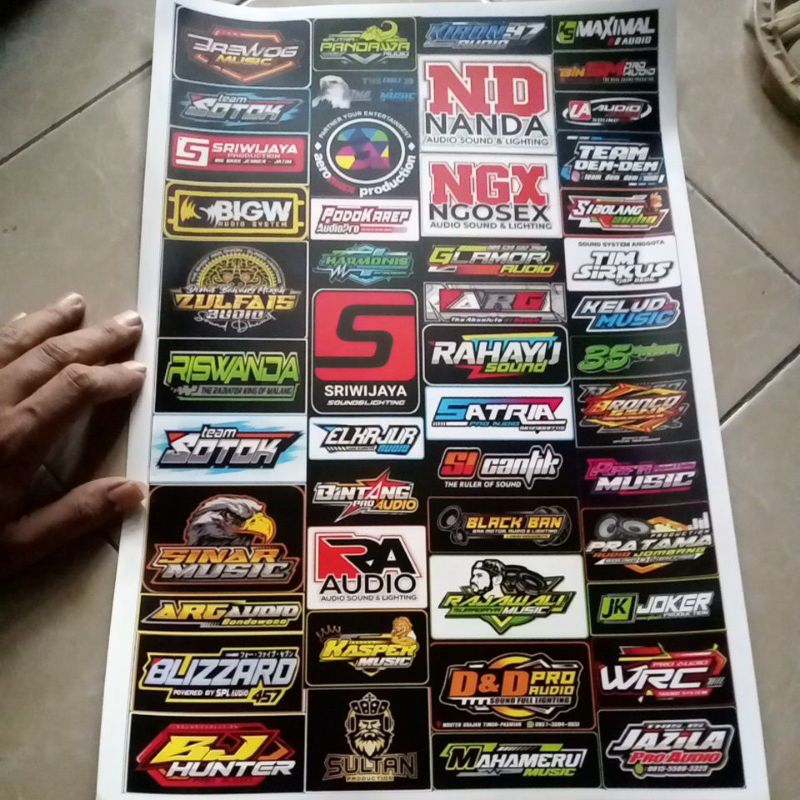 

STIKER SOUND | STIKER SOUND 1 LEMBAR UKURAN 31CMX47CM | STIKER VYNIL(ANTI AIR)