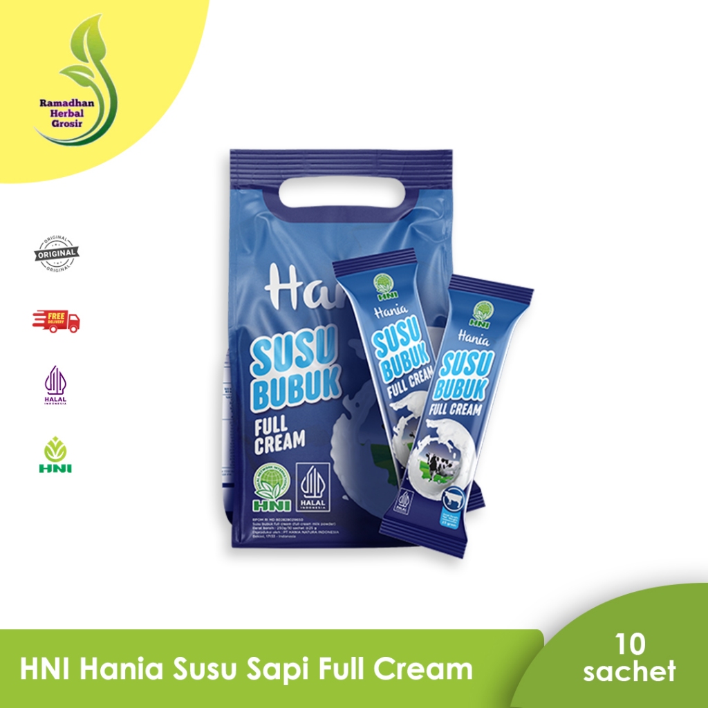 

HNI Hania Susu Bubuk Full Cream Original Susu Sapi Full cream 10 sachet