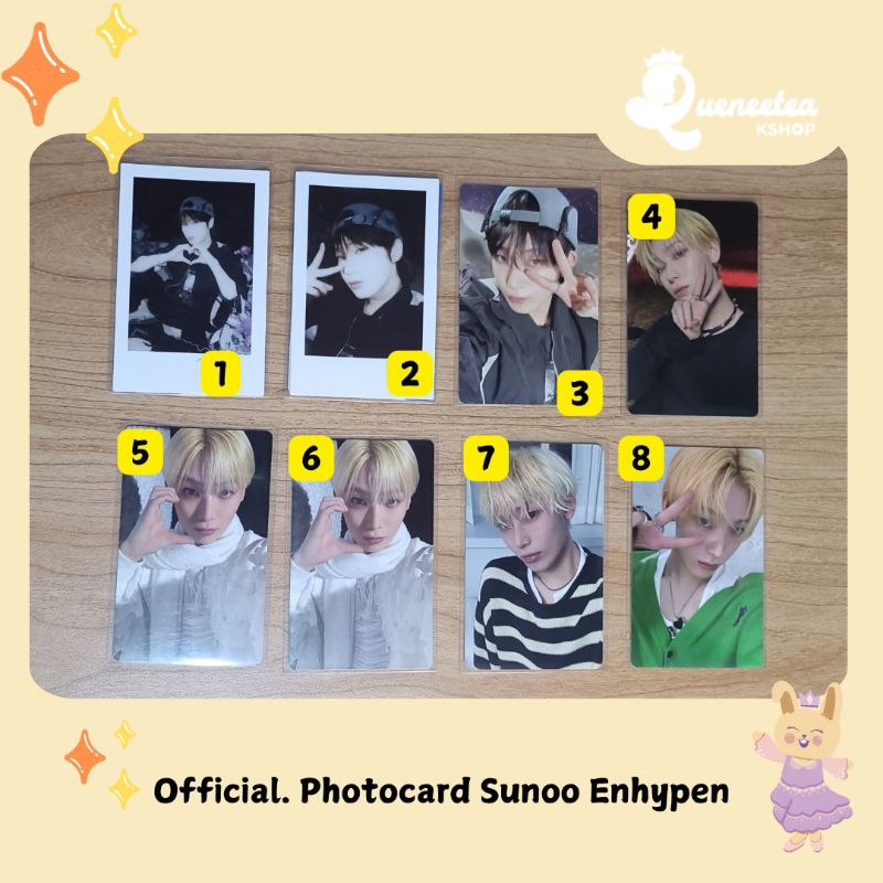 OFFICIAL PHOTOCARD SUNOO ENHYPEN