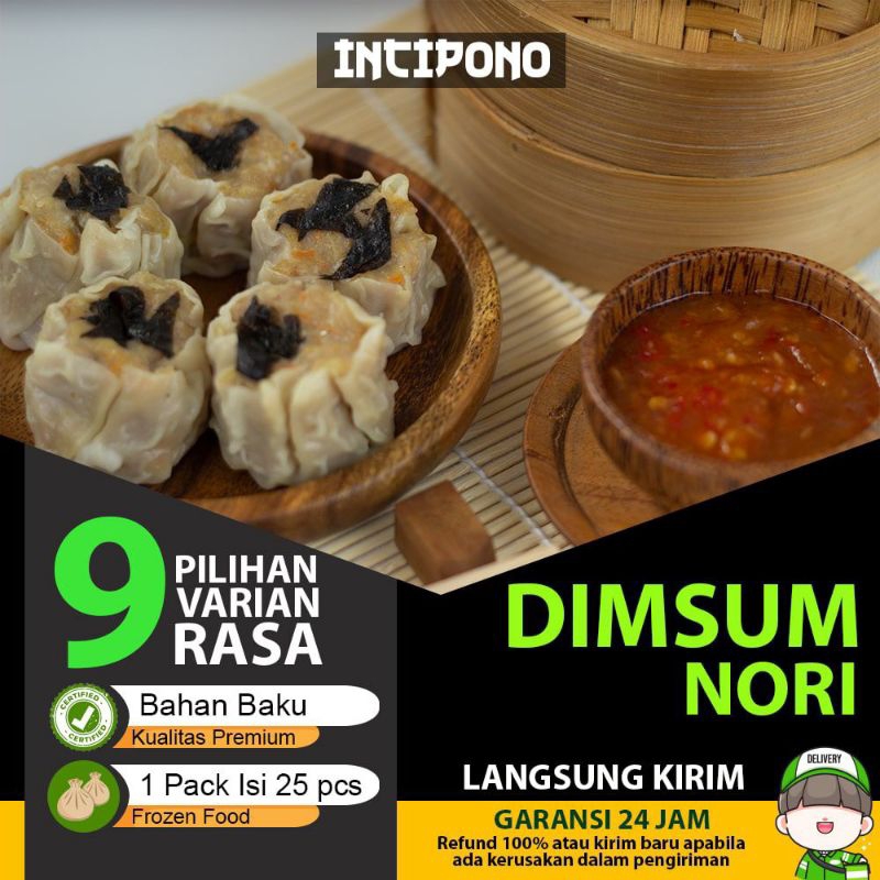 

Incipono Dimsum Nori Frozen Food 1 Pack Isi 25pcs Halall