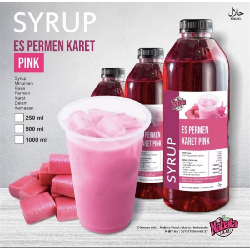 

SIRUP PERMEN KARES SYRUP RASA ES PERMEN KARET BUBLE GUM BUBLEGUM