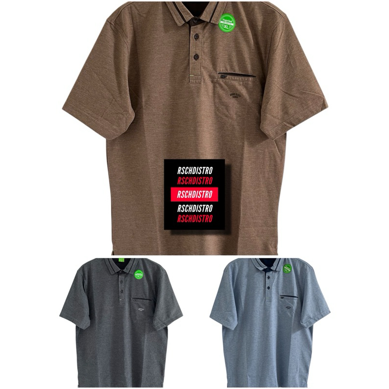 Kaos Kerah Fashion Pria HUGO CLASS Original Misty Polos Kancing M-XXL (Kancing Kantong)