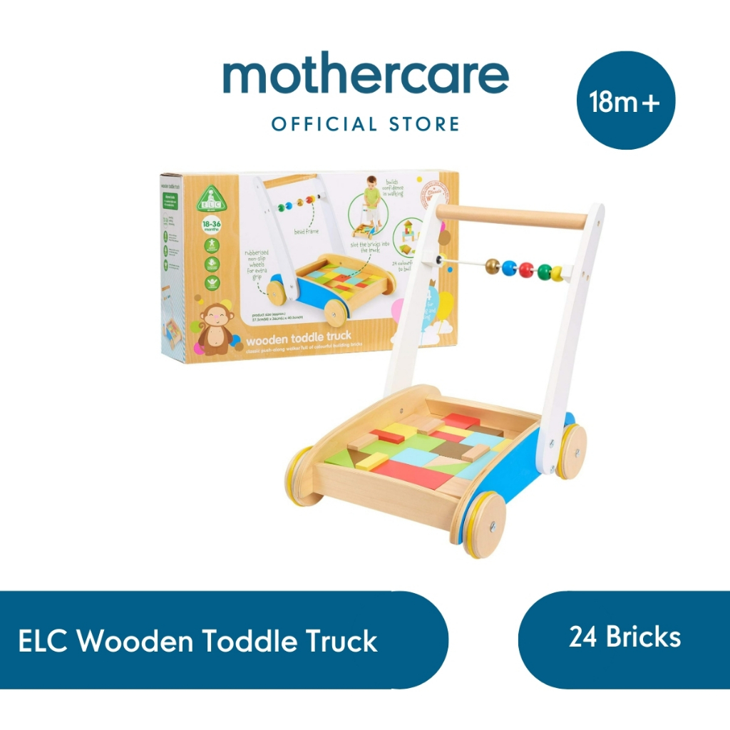 ELC Wooden Toddle Truck - Mainan Edukasi Balok Susun Kayu Anak