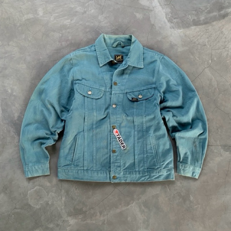 jacket denim lee Riders made kansas USA zize L