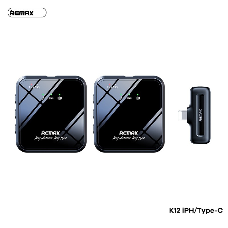 Mic Youtuber / Mic wireless Remax k-12 Wireless Microphone Profesional Mikrofon Lavalier HP