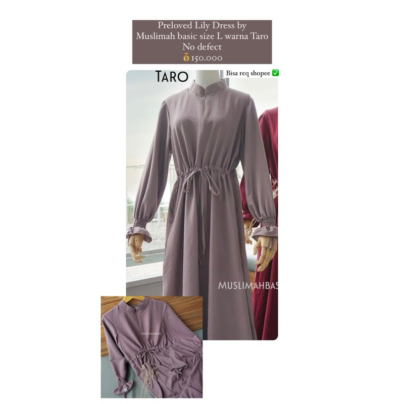 (Preloved) Lily Dress by Muslimah Basic