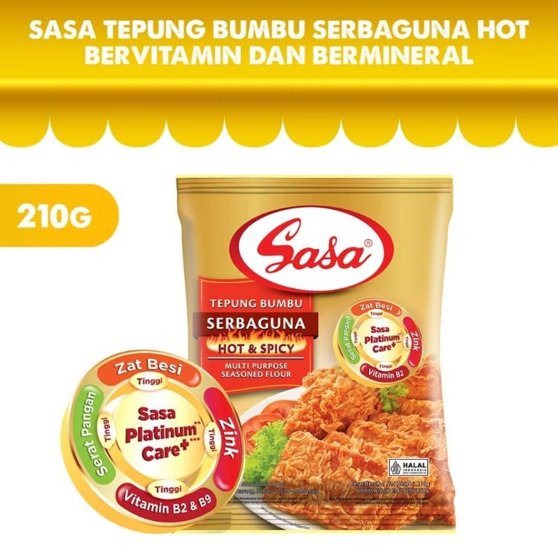 

Sasa Tepung Bumbu Serbaguna Hot Bervitamin & Bermineral 210gr