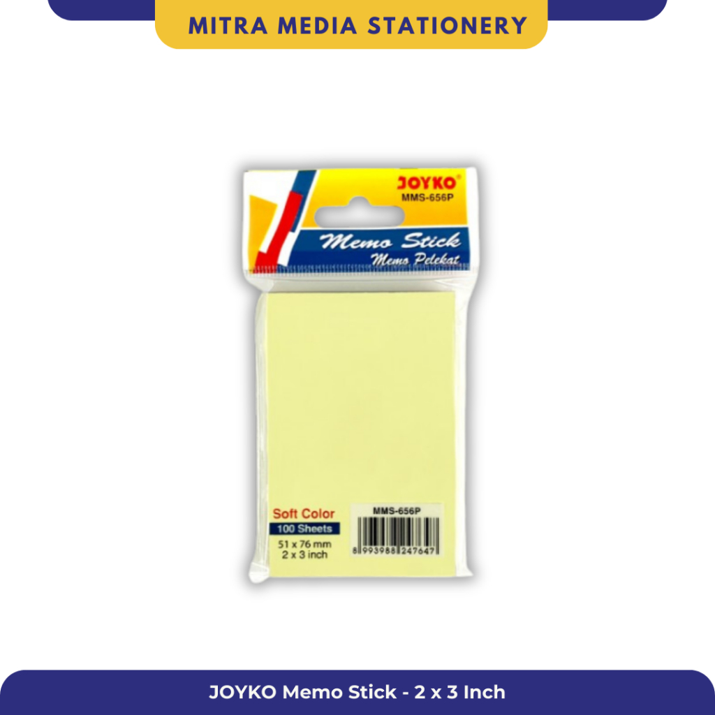 

JOYKO Memo Stick Kertas Memo Tempel Sticky Note MMS-12 - 3 X 2 Inch