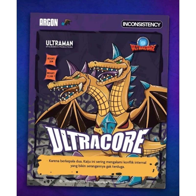 SECRET Ultracore x ultramilk blindbox Vol 3 ( KAIJU ARGON )