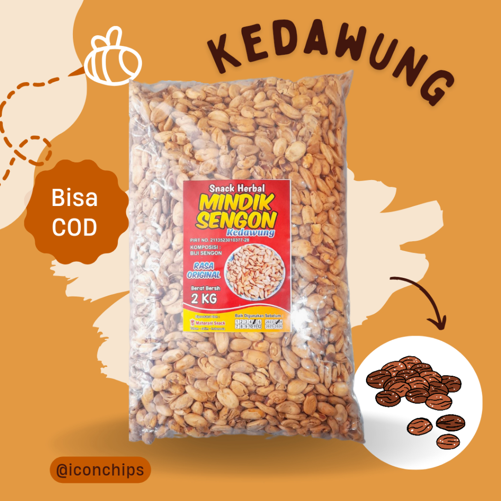 

250gram BIJI KEDAWUNG mindik sengon utuh siap makan