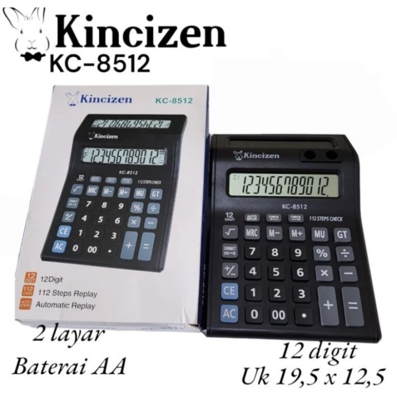 

KINCIZEN KC-8512 Kalkulator / Calculator 12 Digit