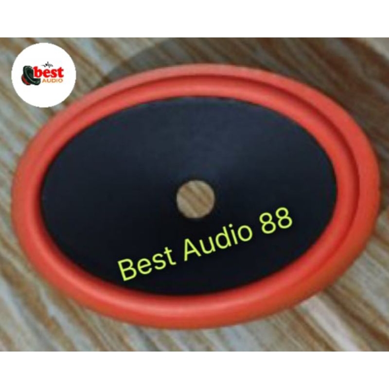 Daun kertas speaker oval woofer spon merah voice 25.5mm tinggi 4.5cm
