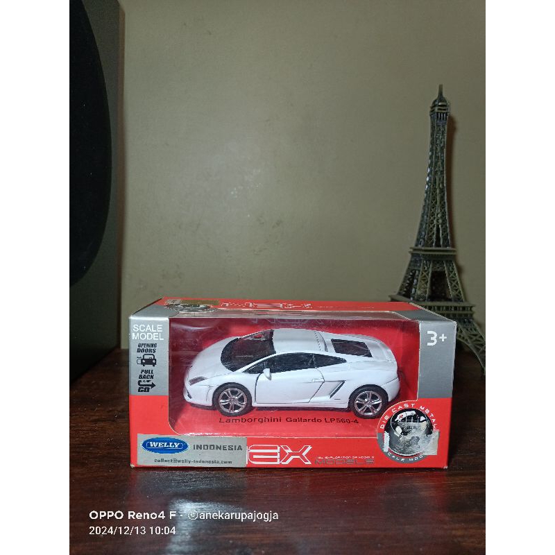 diecast welly nex lamborghini gallardo LP560-4 white putih 1/34
