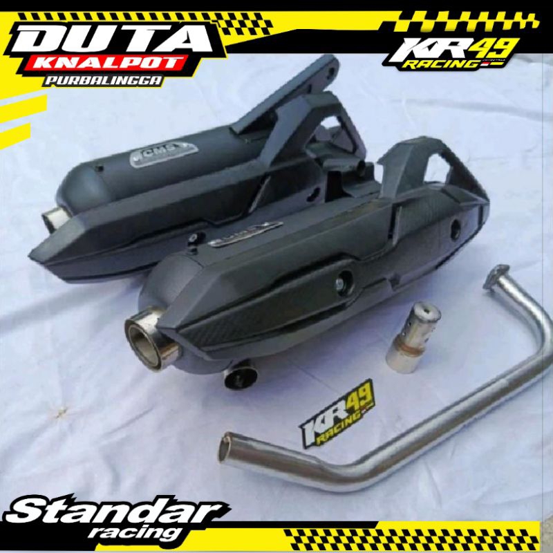 Knalpot Copy Cms Cover Air Blade Standar Racing Bass Ulem Untuk Motor Matic Vario Beat Mio soul GT A