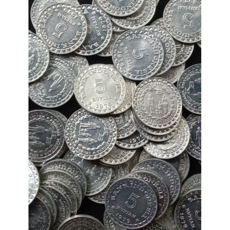 Uang koin kuno 5 rupiah KB tahun 1979