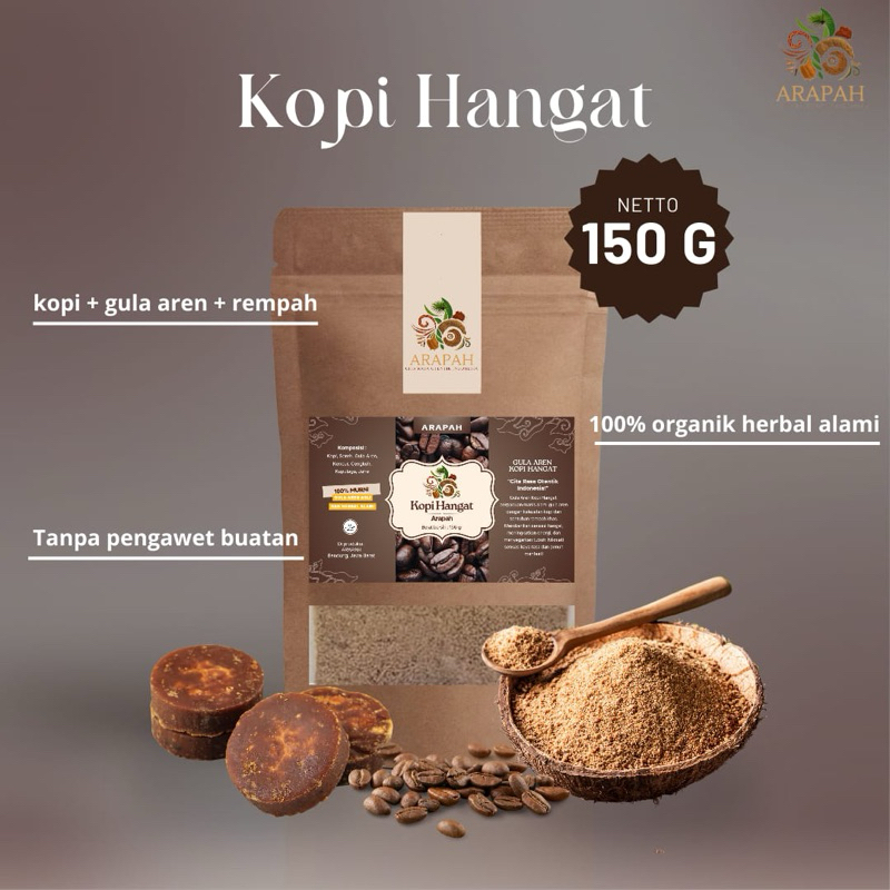 

Arapah Kopi Hangat 150g - Kopi Gula Aren Rempah