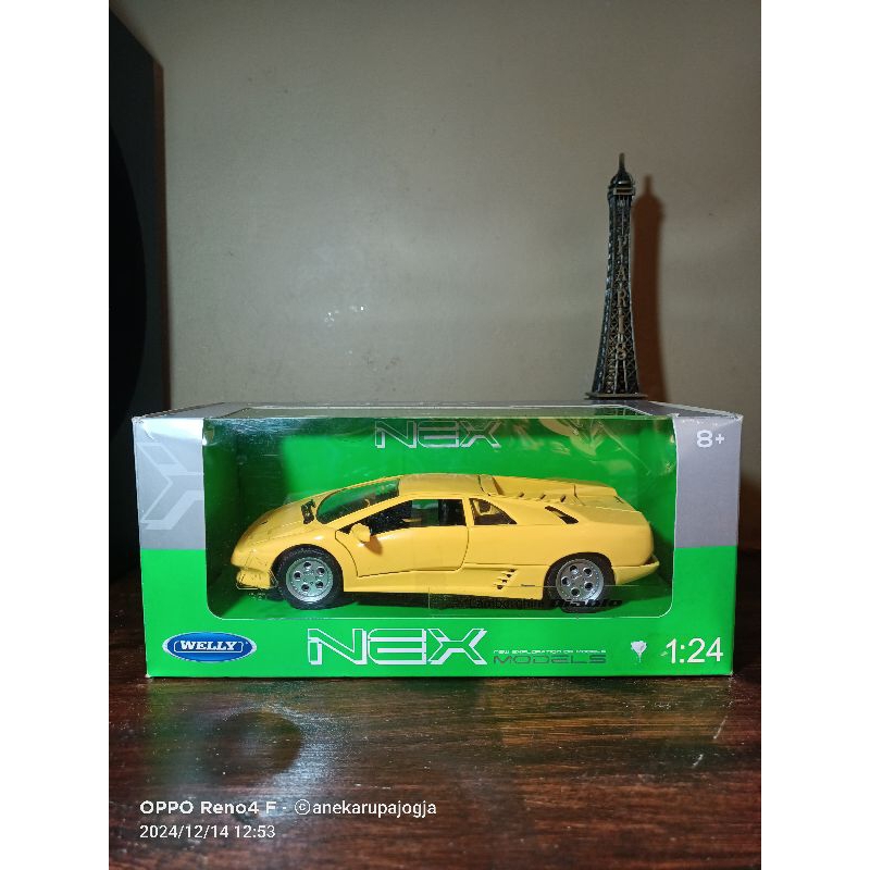 diecast welly nex lamborghini diablo 1990 kuning 1/24