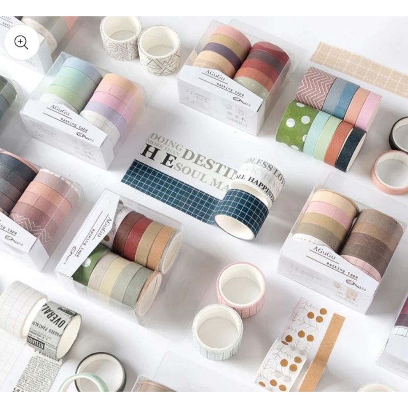 

10 Pcs Washi Tape Isolasi Selotip Planner Decoration Journal Craft