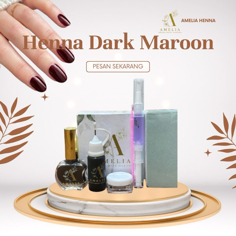 TUFFAH NAURA MAROON READY TUFFAH NAIL HENNA 100% ORI