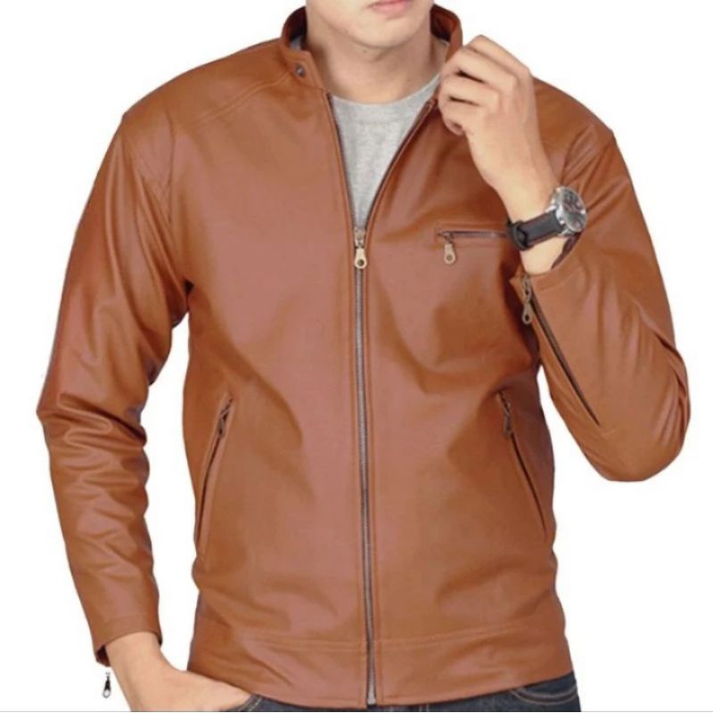 Jaket Kulit Pria Keren Untuk Motoran Tahan Air Premium Quality Size M-XXL