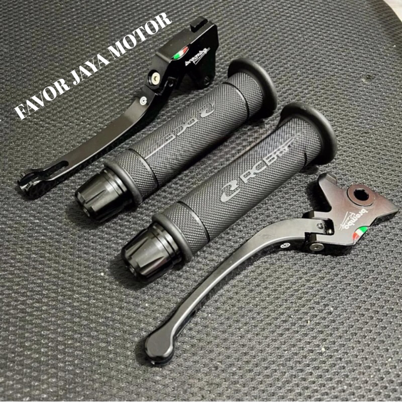 3in1 Handle rem lipat Black + handgrip RCB + Jalu stang CNC Mio Mio Smile Mio Sporty Mio Soul